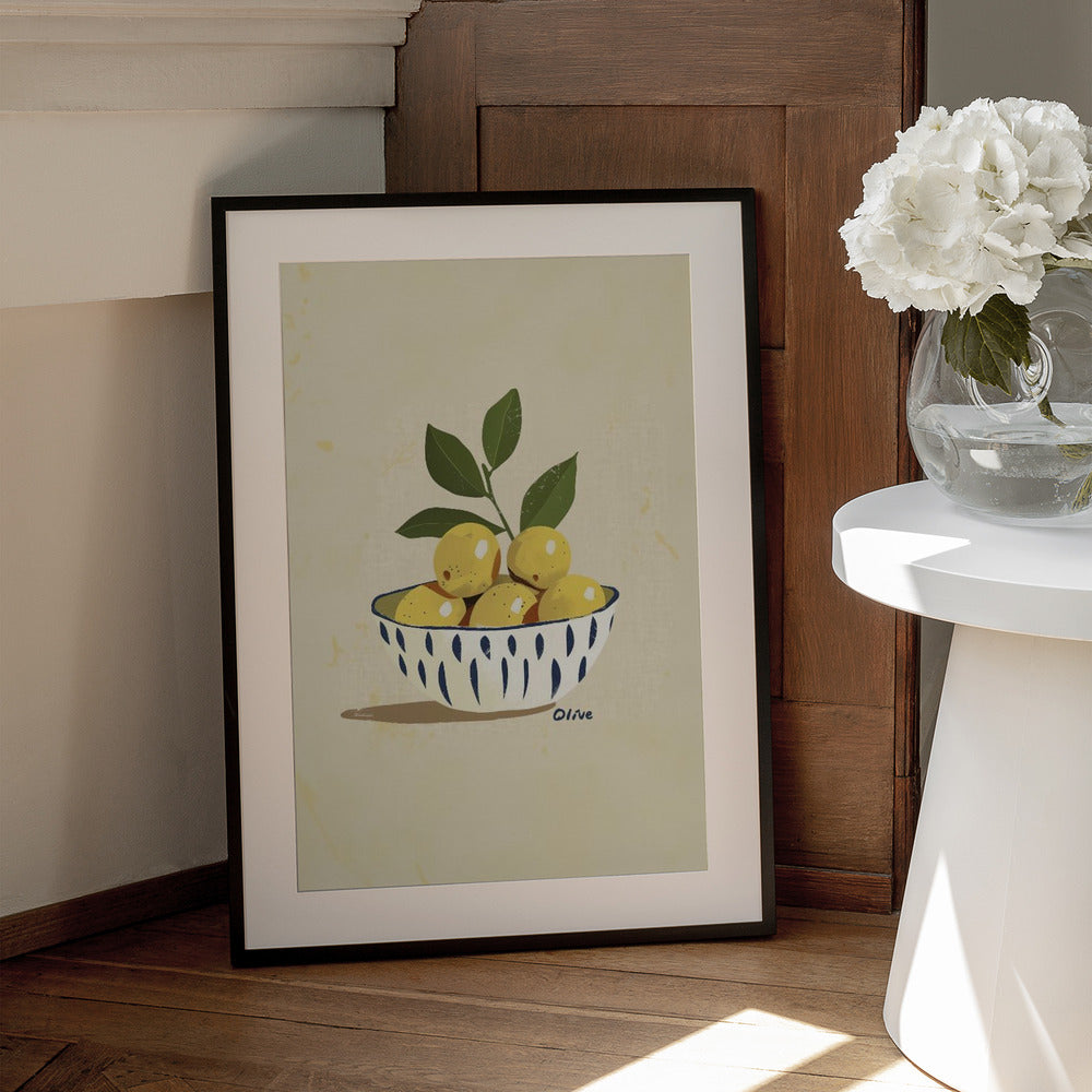 Lemon Harvest Bowl - Art Print by Emel Tunaboylu