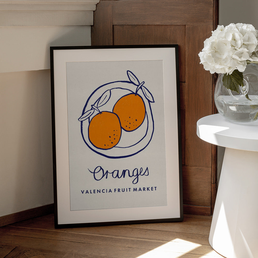 Food Art - Oranges Valencia Fruit Market - Art Print by Dirkie Nell