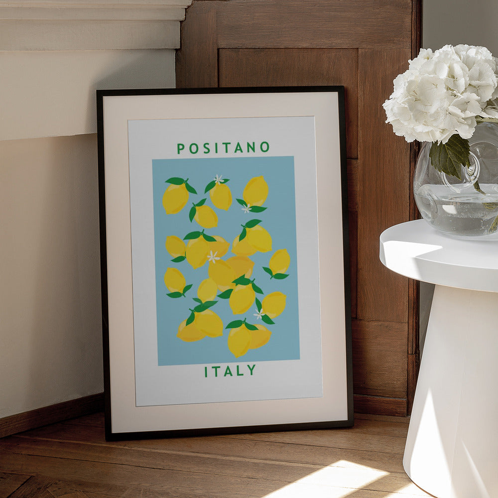 Lemons Flower Market - Art Print by Petra Lizde