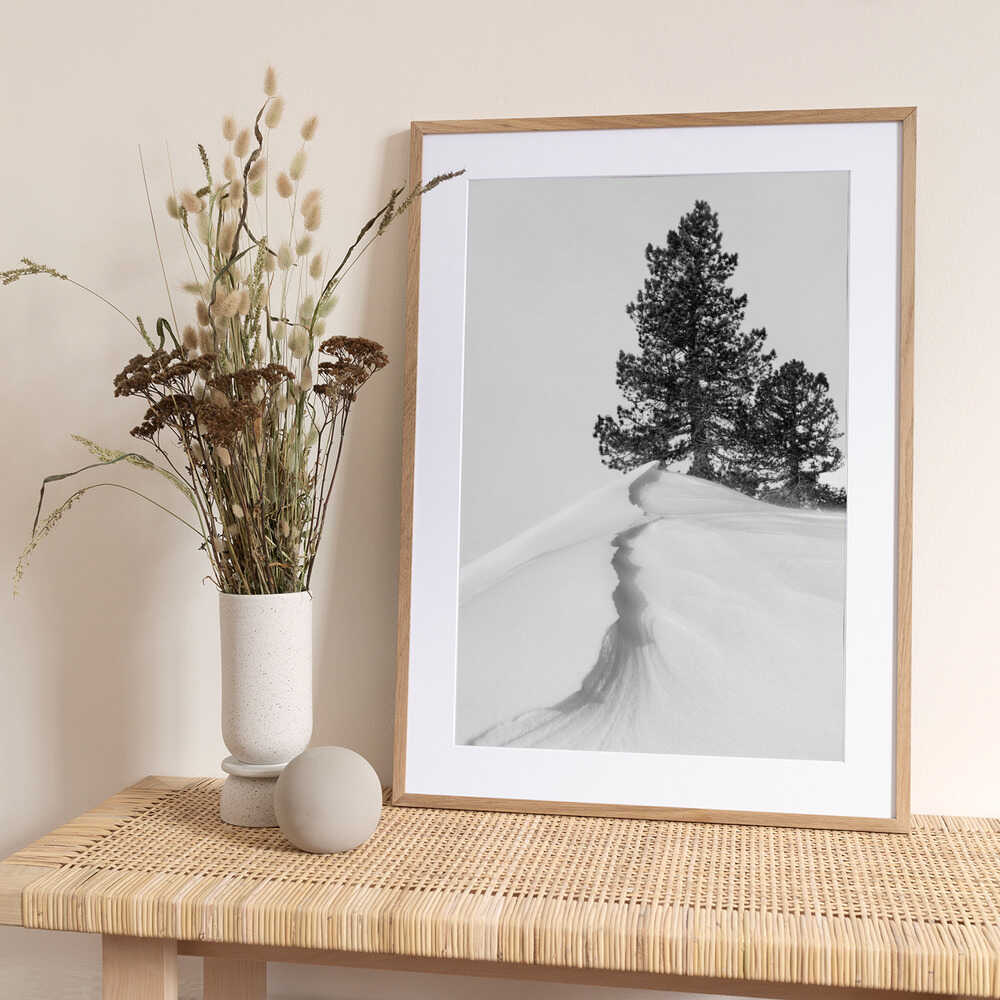 About the snow and forms - Art Print by Rodrigo Núñez Buj