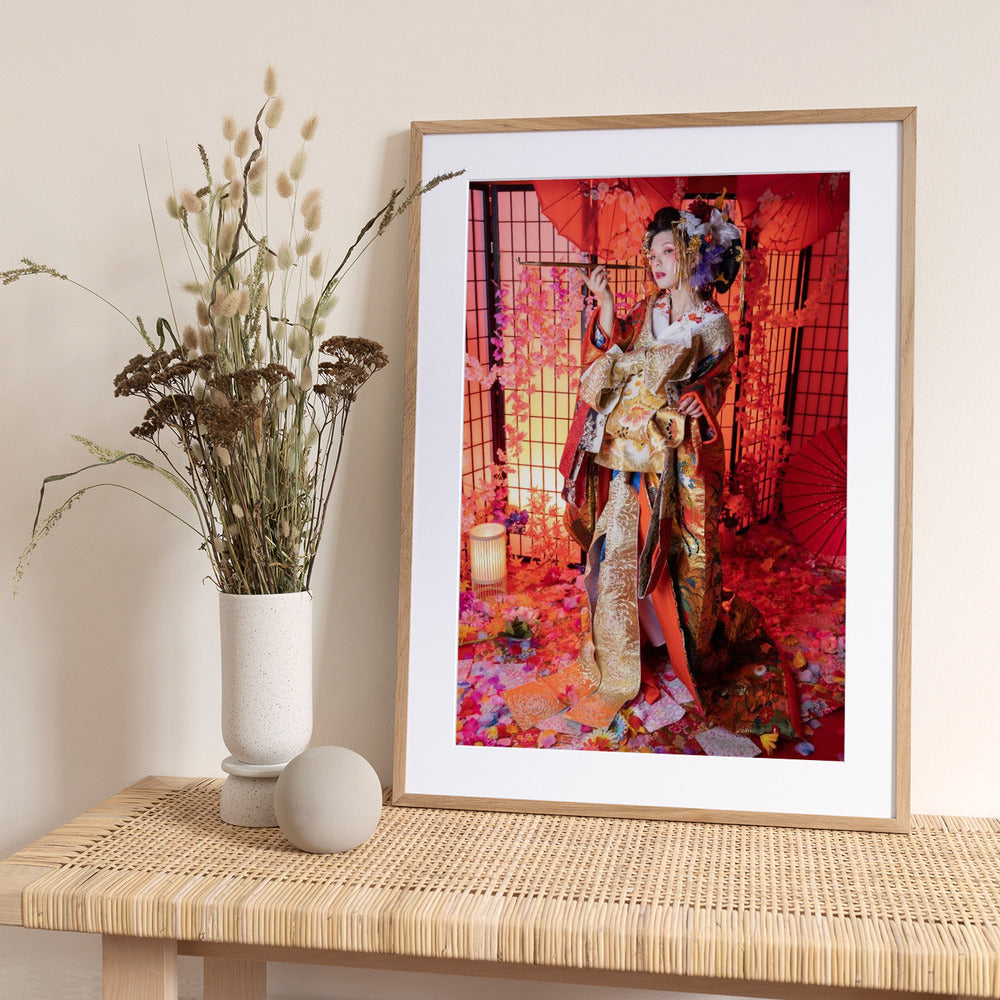 Traditional Japanese beauty "Oiran" - Art Print by Tsutomu Sakamoto