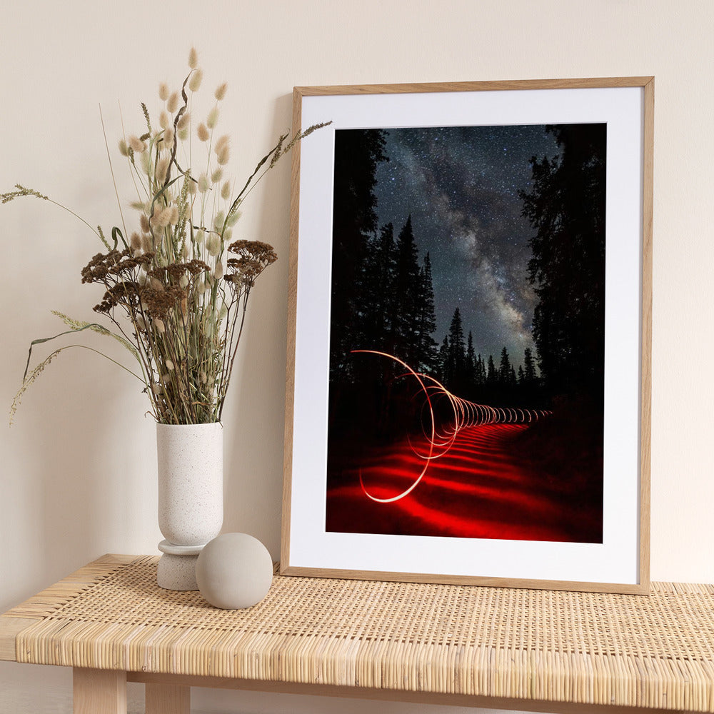 Light Painting under the Milky Way - Art Print by Yanyu Shen