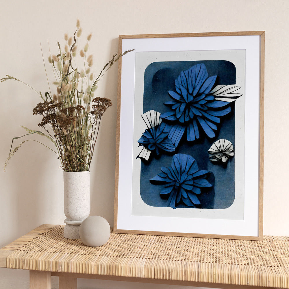 Blue Blossom Depth - Art Print by Treechild