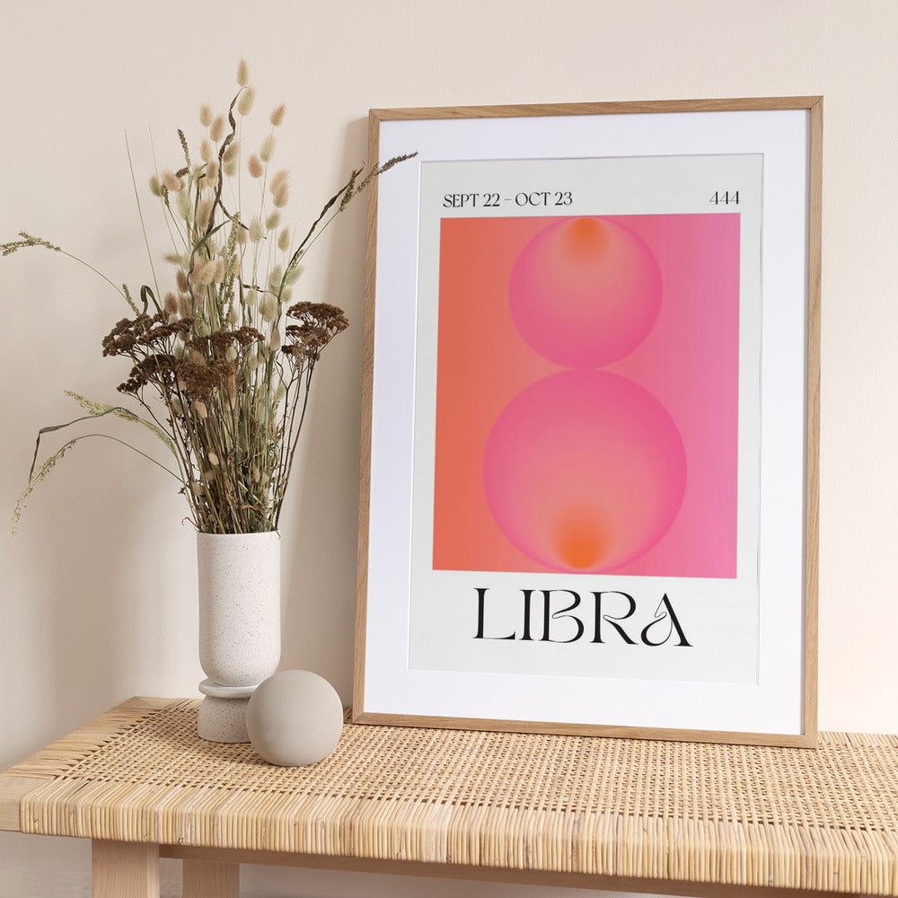Libra's Dual Glow - Art Print by Valeria Castillo