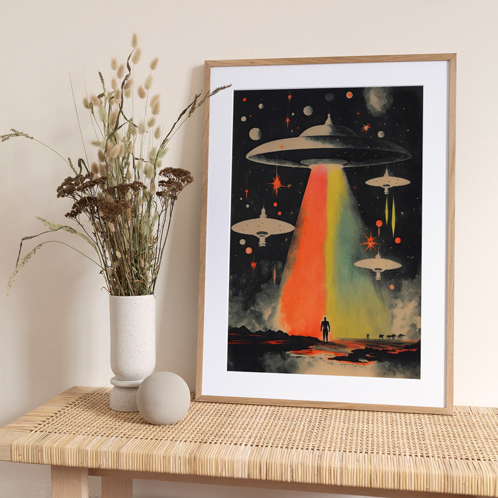 Cosmic Encounter - Art Print by Treechild