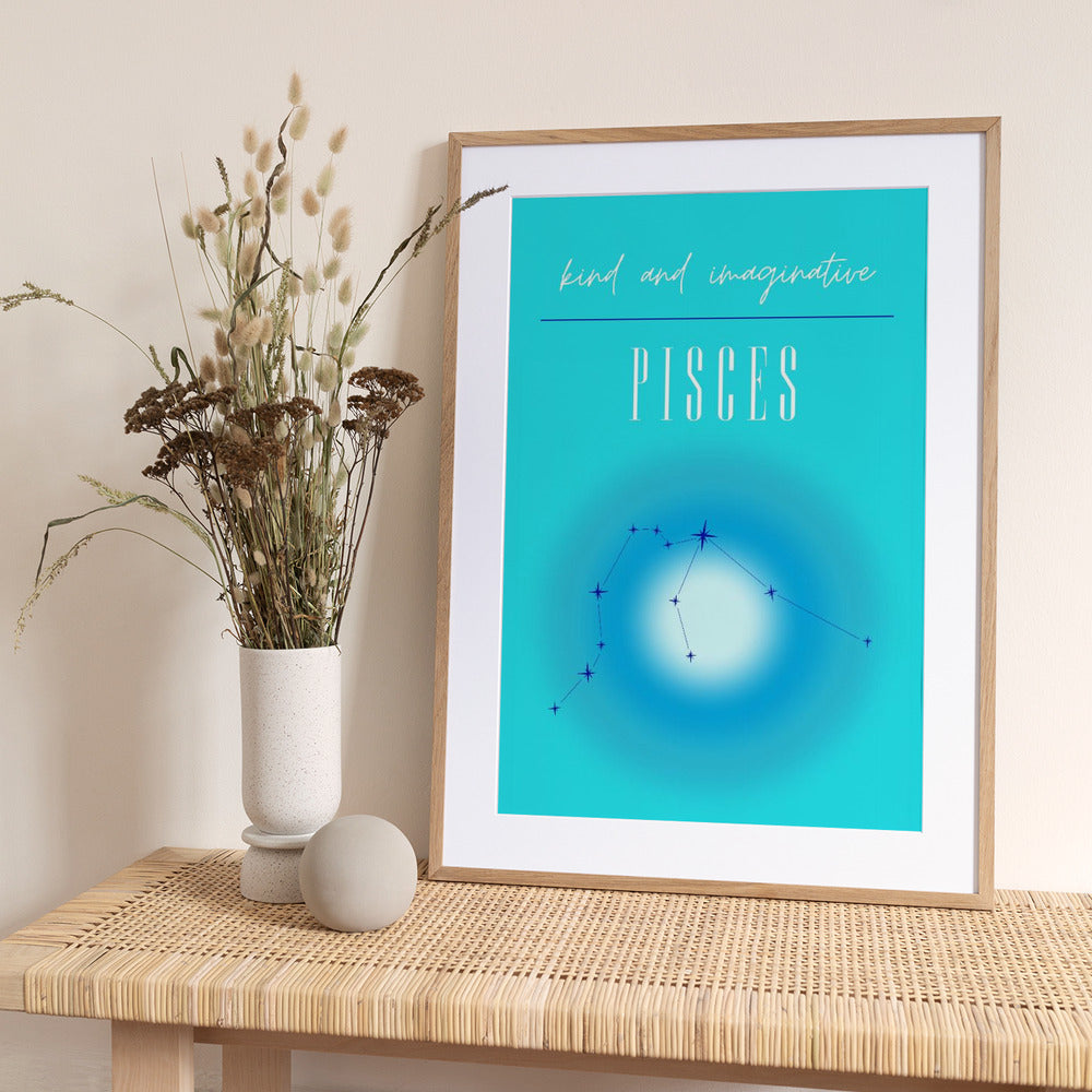 Pisces Zodiac Print Art - Art Print by Amélie