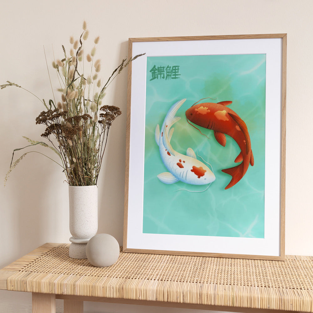 Koi Love - Art Print by Fadil Roze