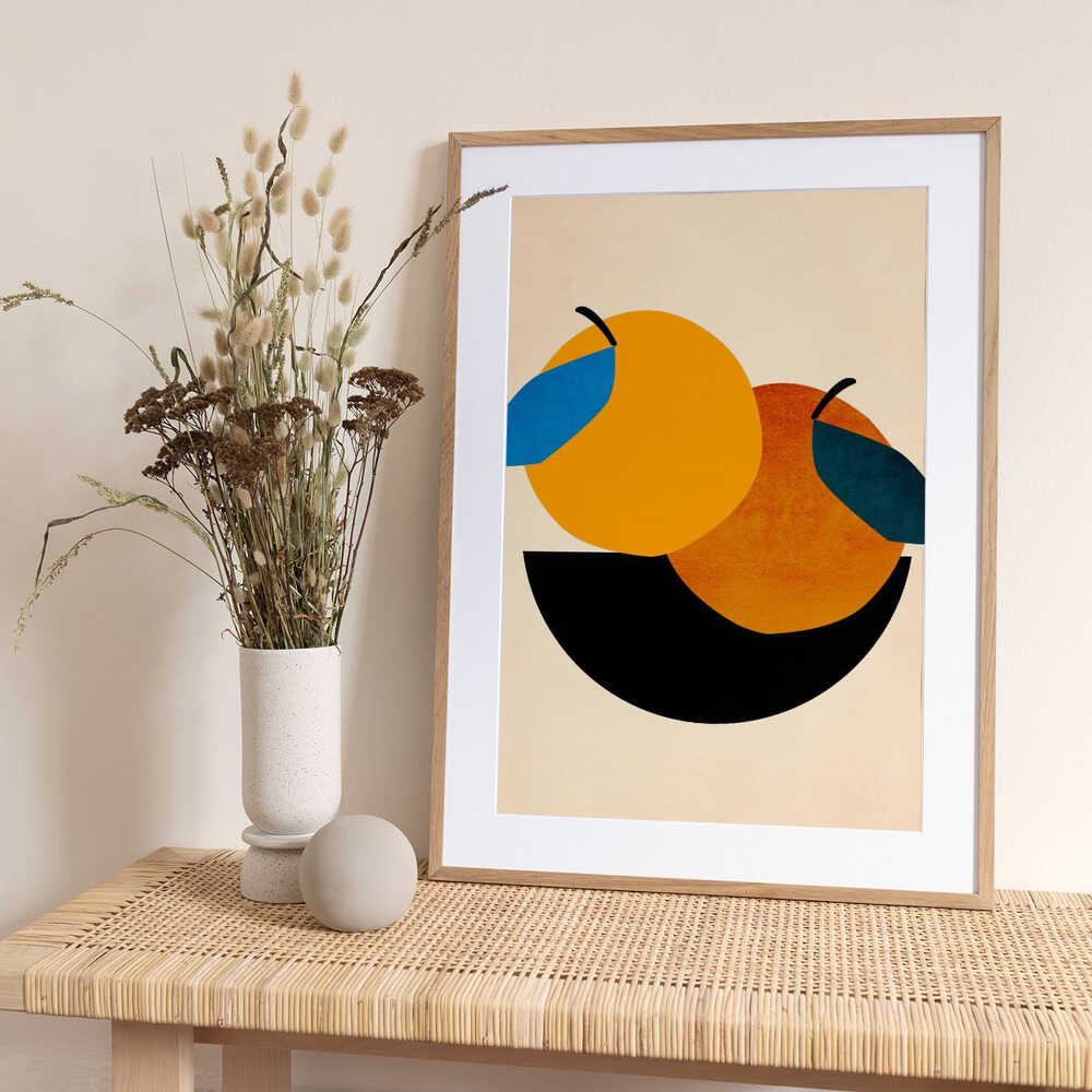 Two Oranges - Art Print by Kubistika