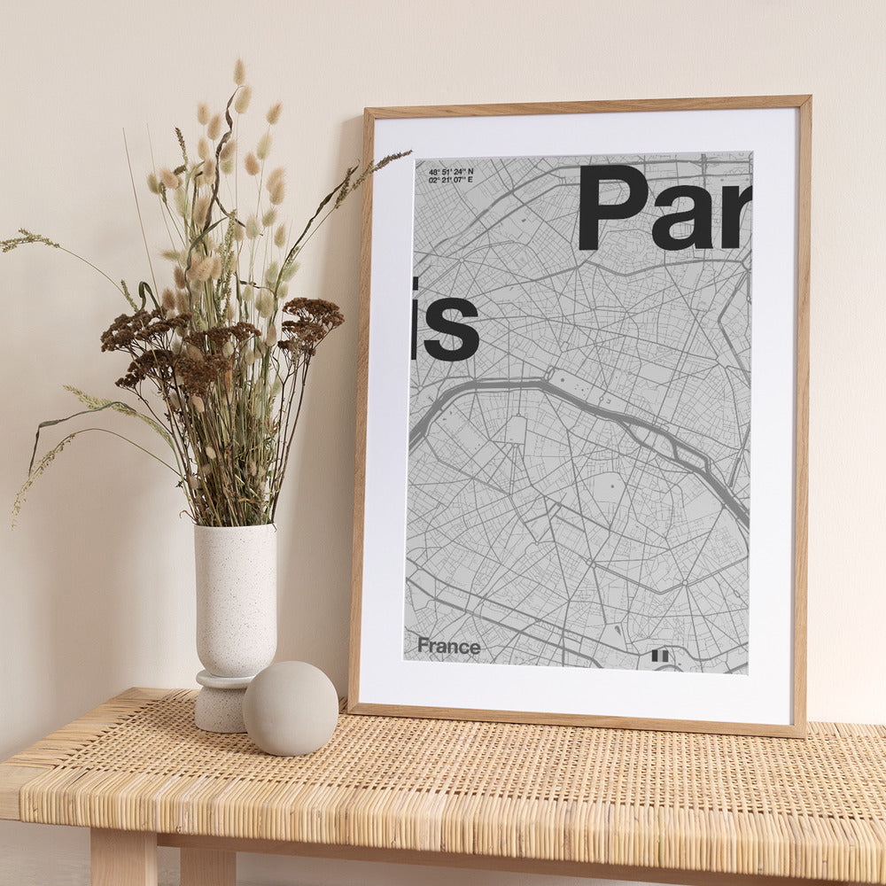 Paris - Map Art Print by Florent Bodart
