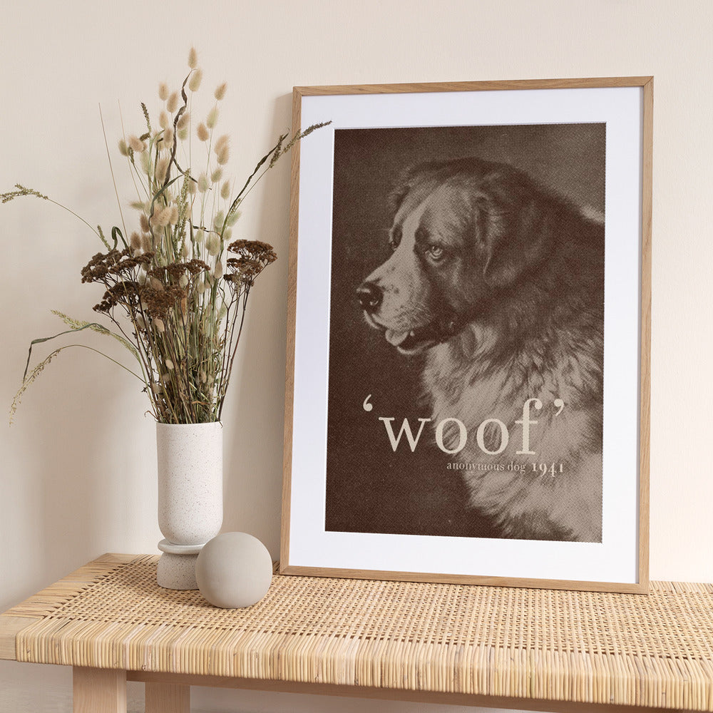 Famous Quote Dog - Art Print by Florent Bodart