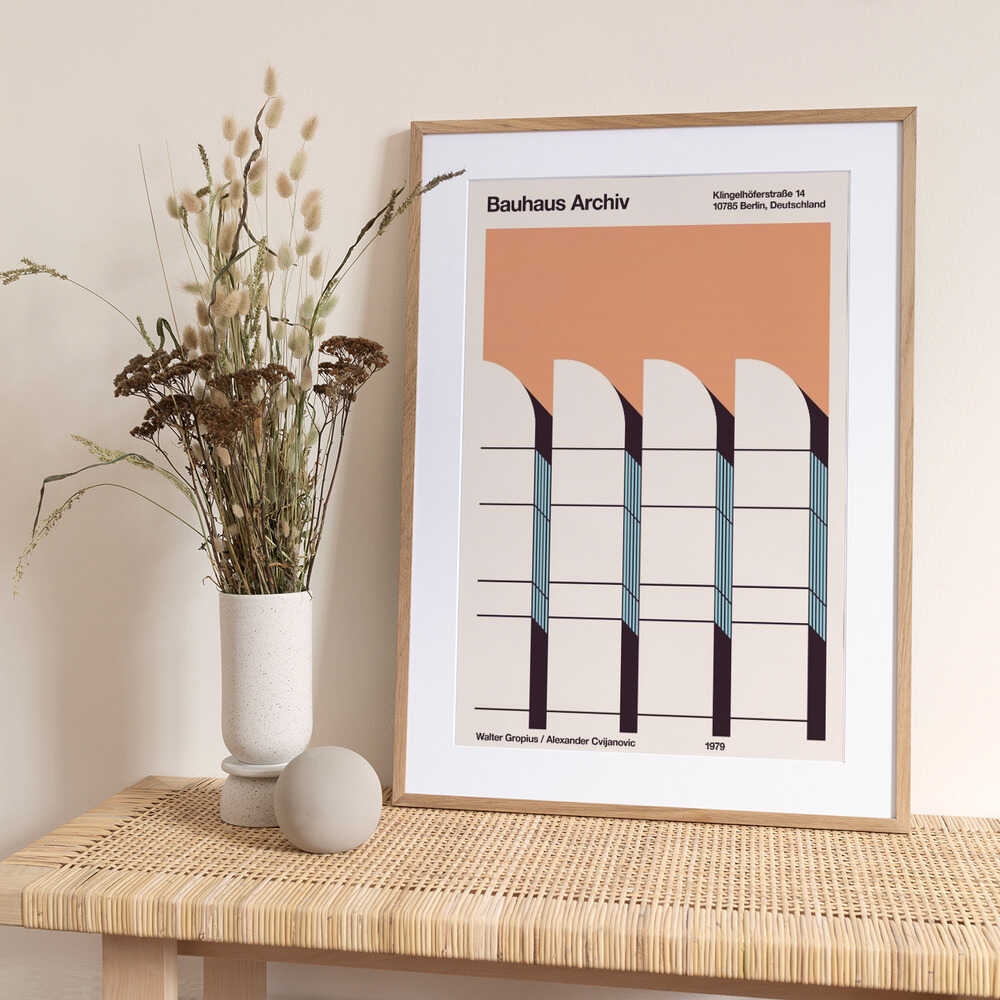 Bauhaus Archiv - Art Print by Florent Bodart Exhibition Poster