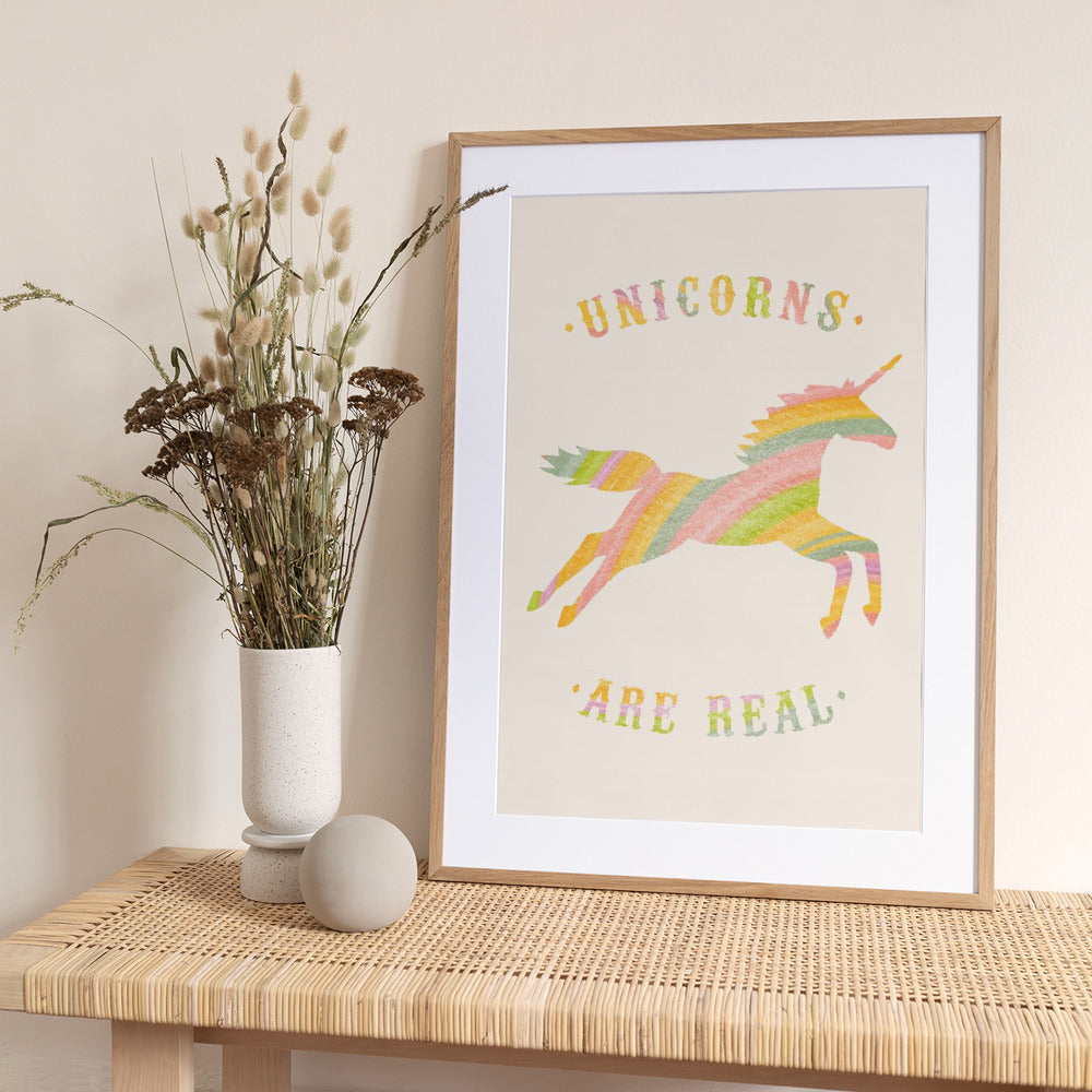 Unicorns Are Real - Art Print by Florent Bodart