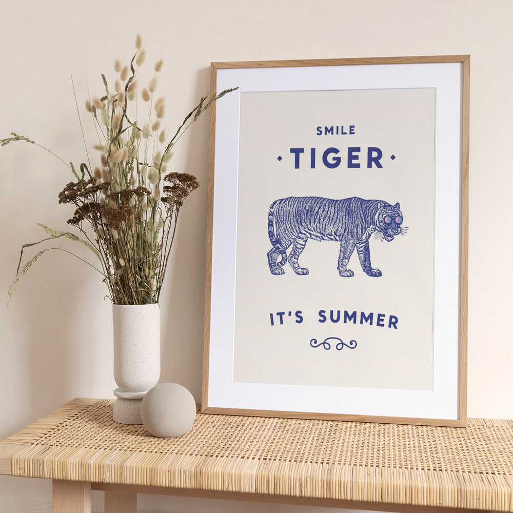 Smile Tiger - Art Print by Florent Bodart