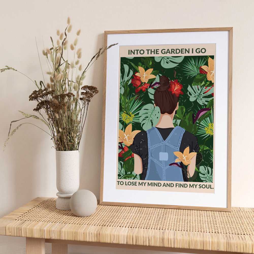 Into the Garden Standard Wall Art - Art Print by WallChart Art Studio
