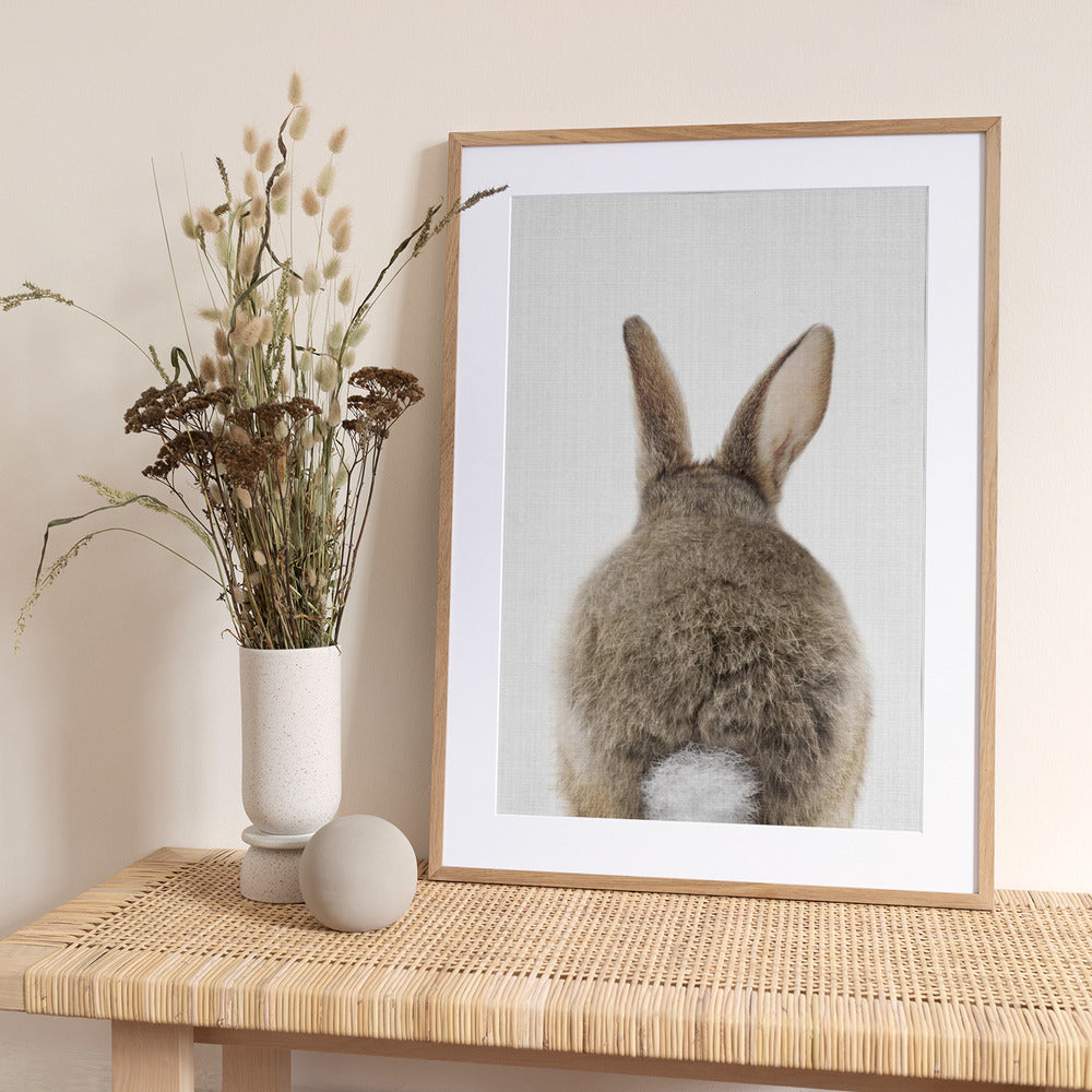 Peekaboo Bunny Tail - Art Print by Lola Peacock