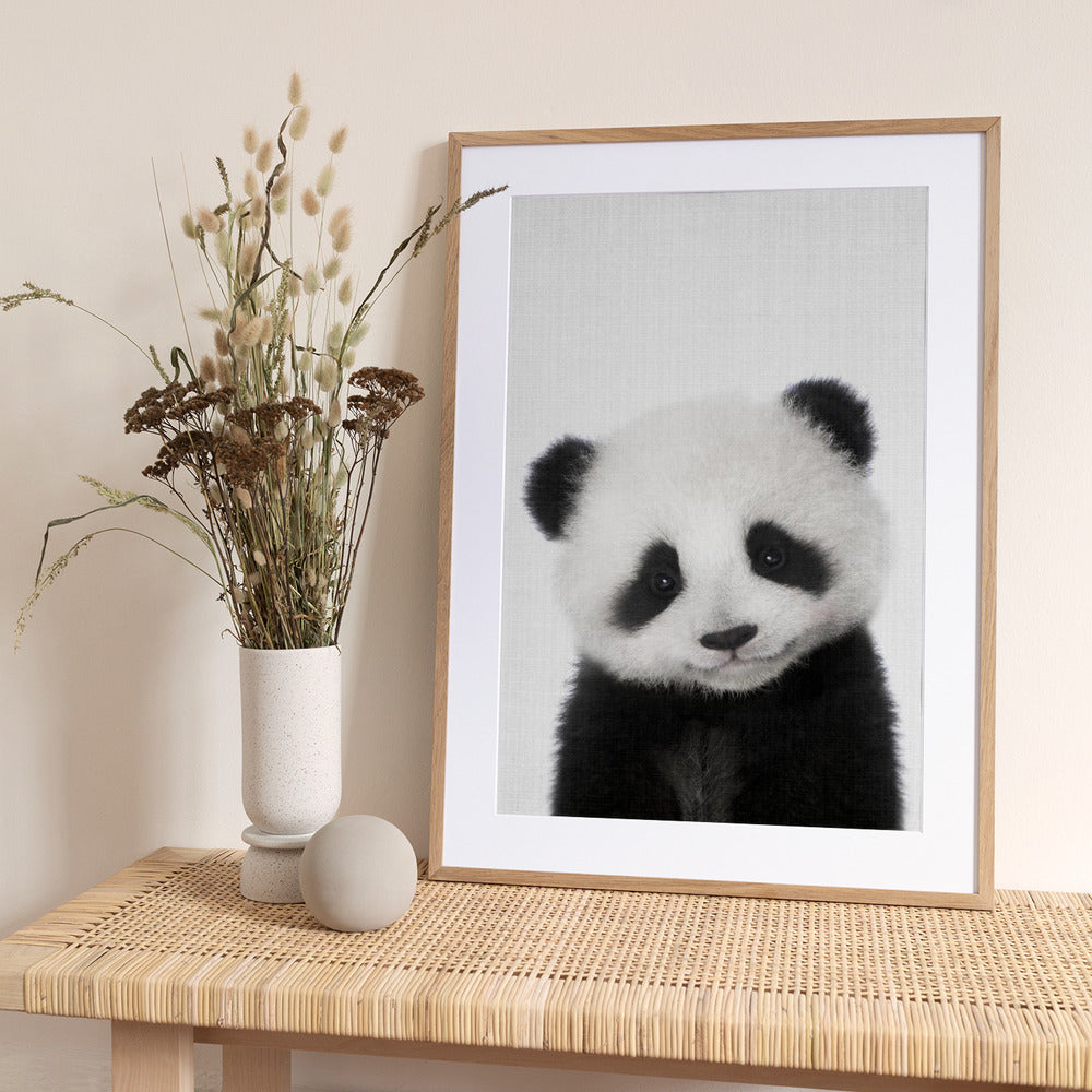 Peekaboo Baby Panda - Art Print by Lola Peacock