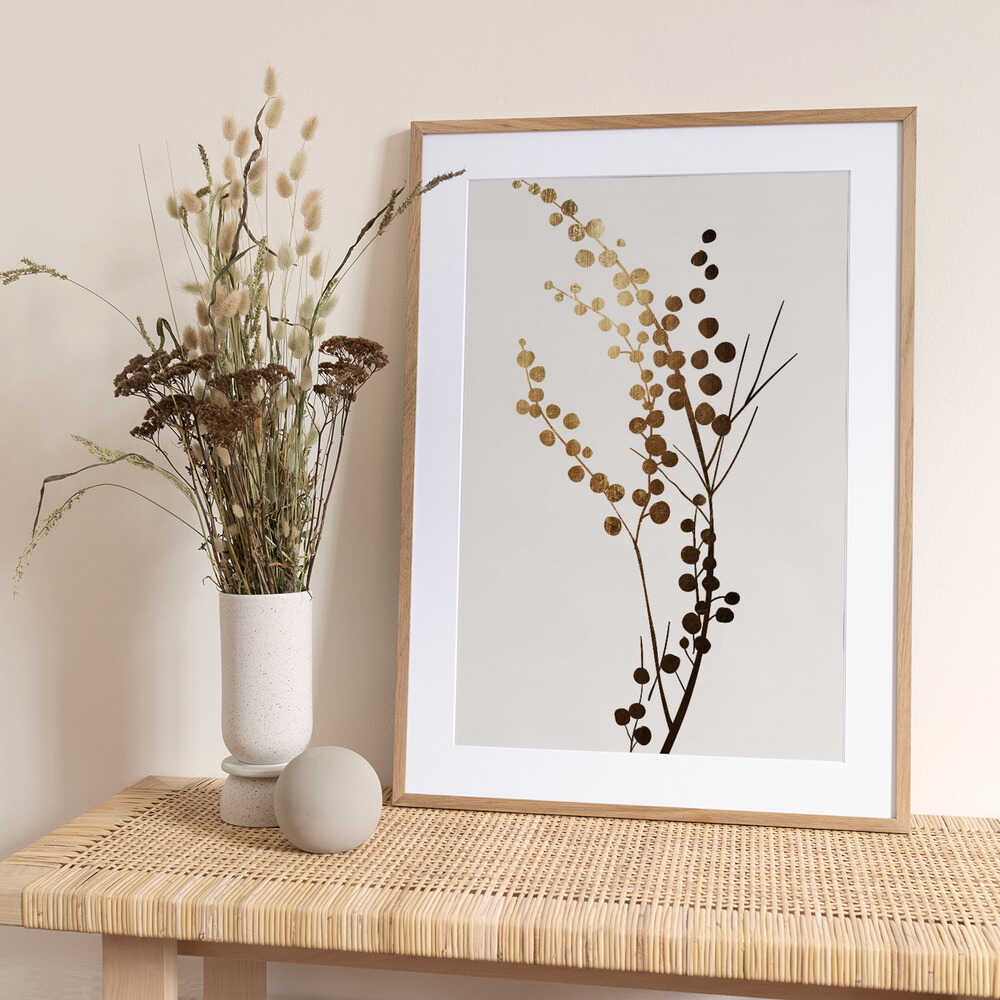 Golden Brench 1 - Art Print by Kubistika