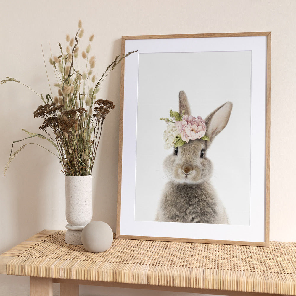 Floral Bunny - Art Print by Lola Peacock