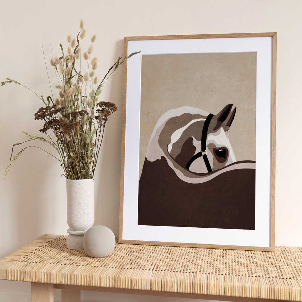 Majestic Equine Gaze - Art Print by Emel Tunaboylu