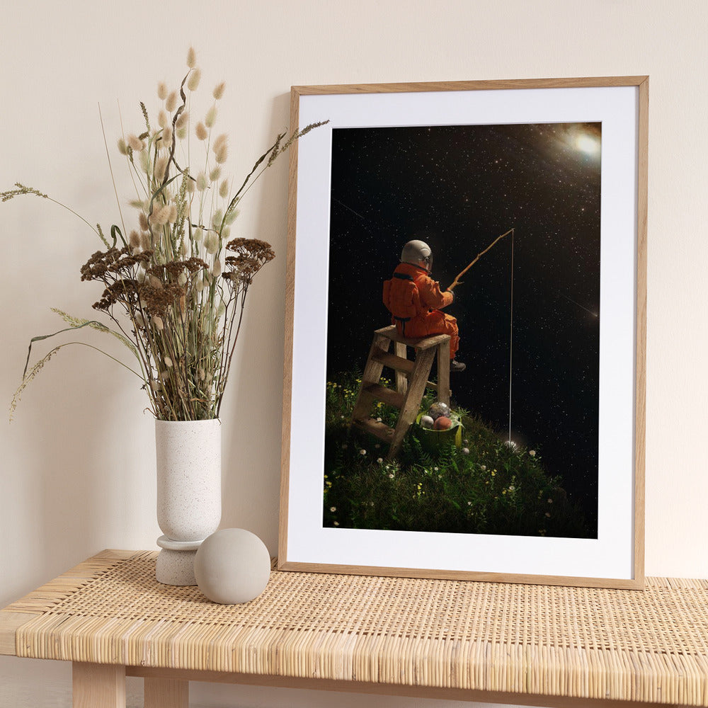 Star Fishing - Art Print by Nicebleed