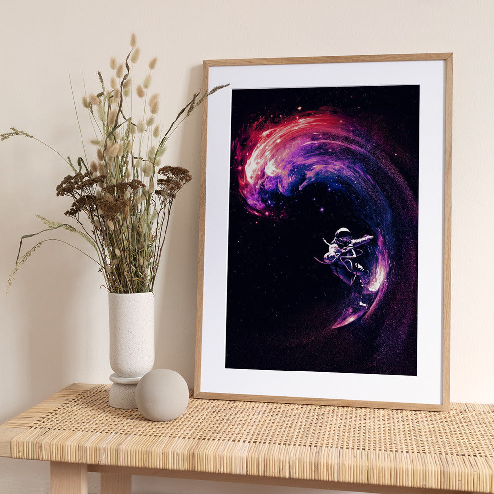 Space Surfing II - Art Print by Nicebleed