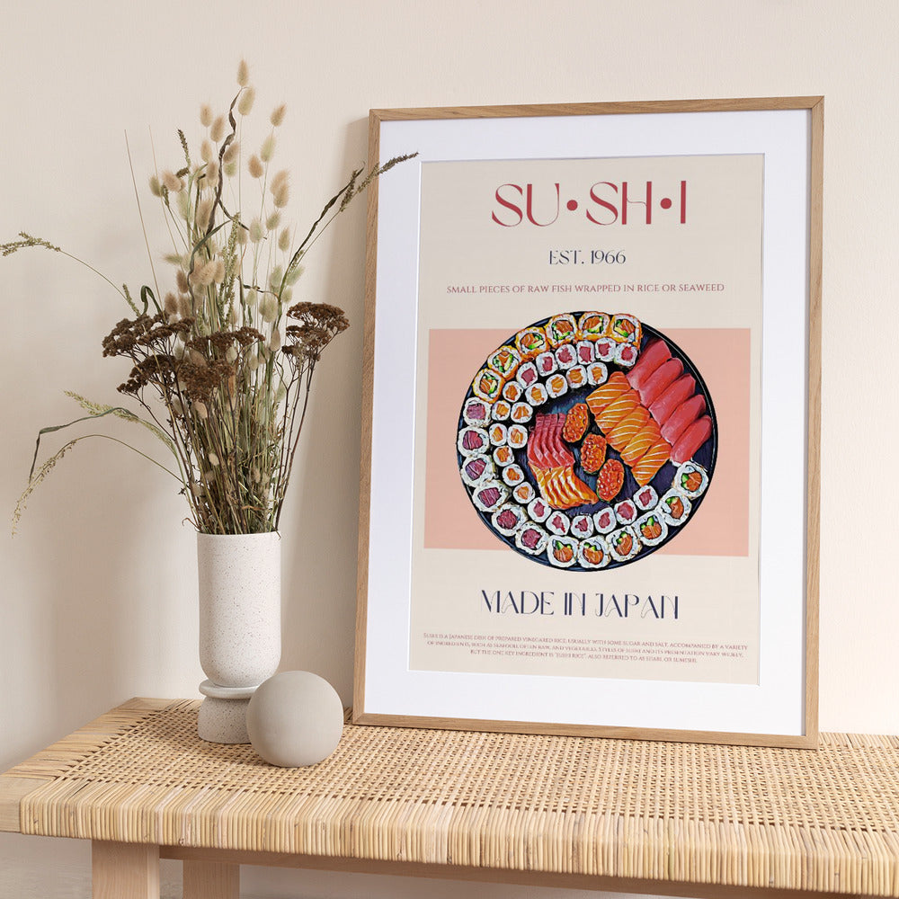 Colorful Sushi Delight - Art Print by Nazma Khokhar