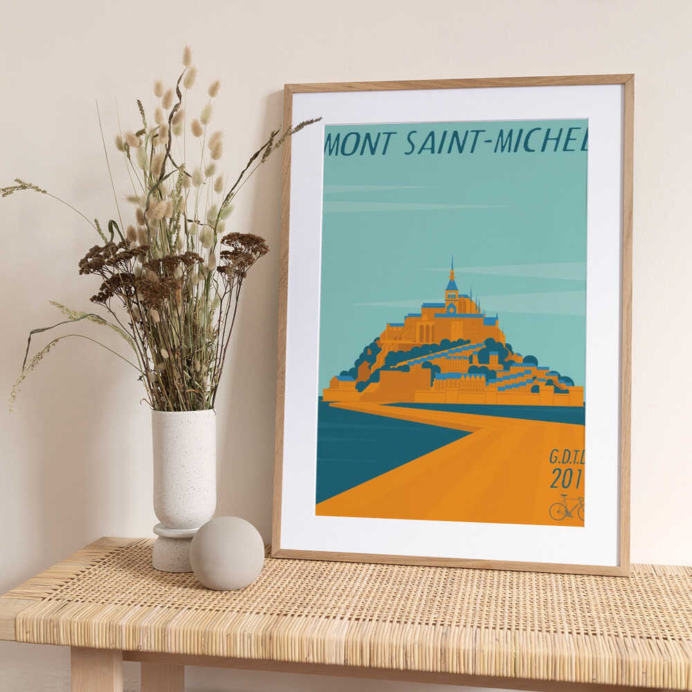 Mont Saint Michel - Art Print by Wyatt 9 Travel Poster