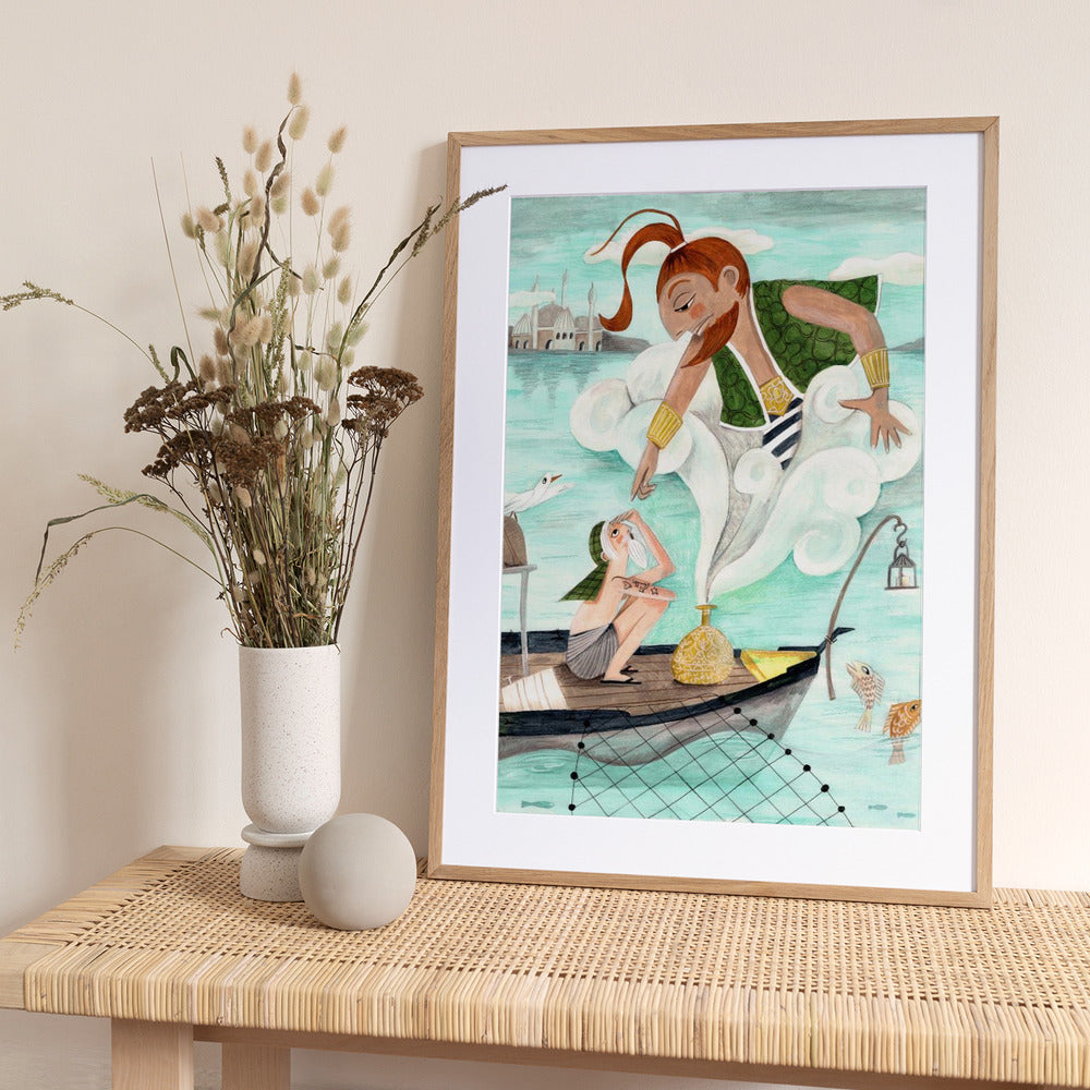 The Fisherman and the Jinni - Art Print by Caroline Bonne Müller