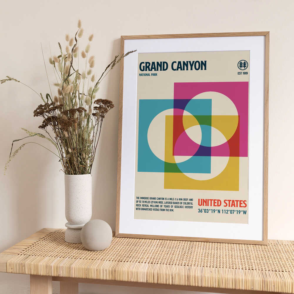 Grand Canyon National Park Travel Poster - Art Print by Retrodrome Travel Poster