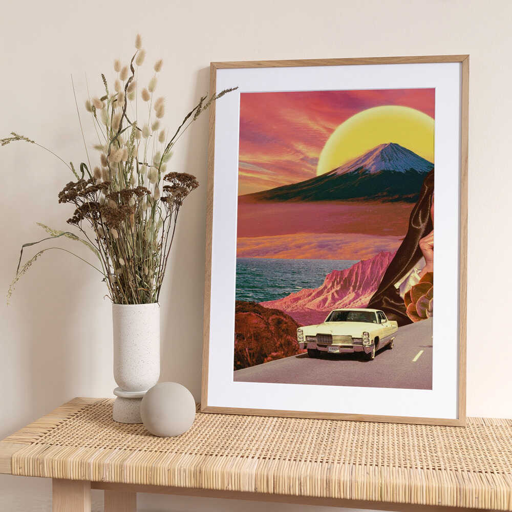 Retro Landscape Collage - Art Print by CosmoZach