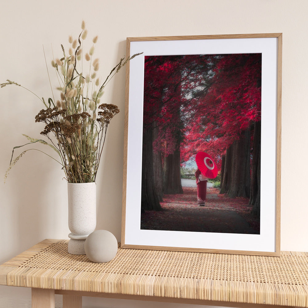 Kimono in red - Art Print by Vu van quan