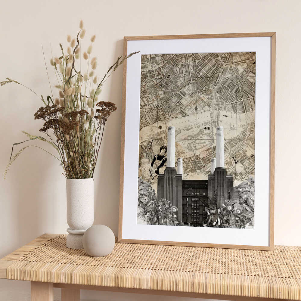 London Battersea (City Breaks) - Art Print by Simon Goggin Travel Poster