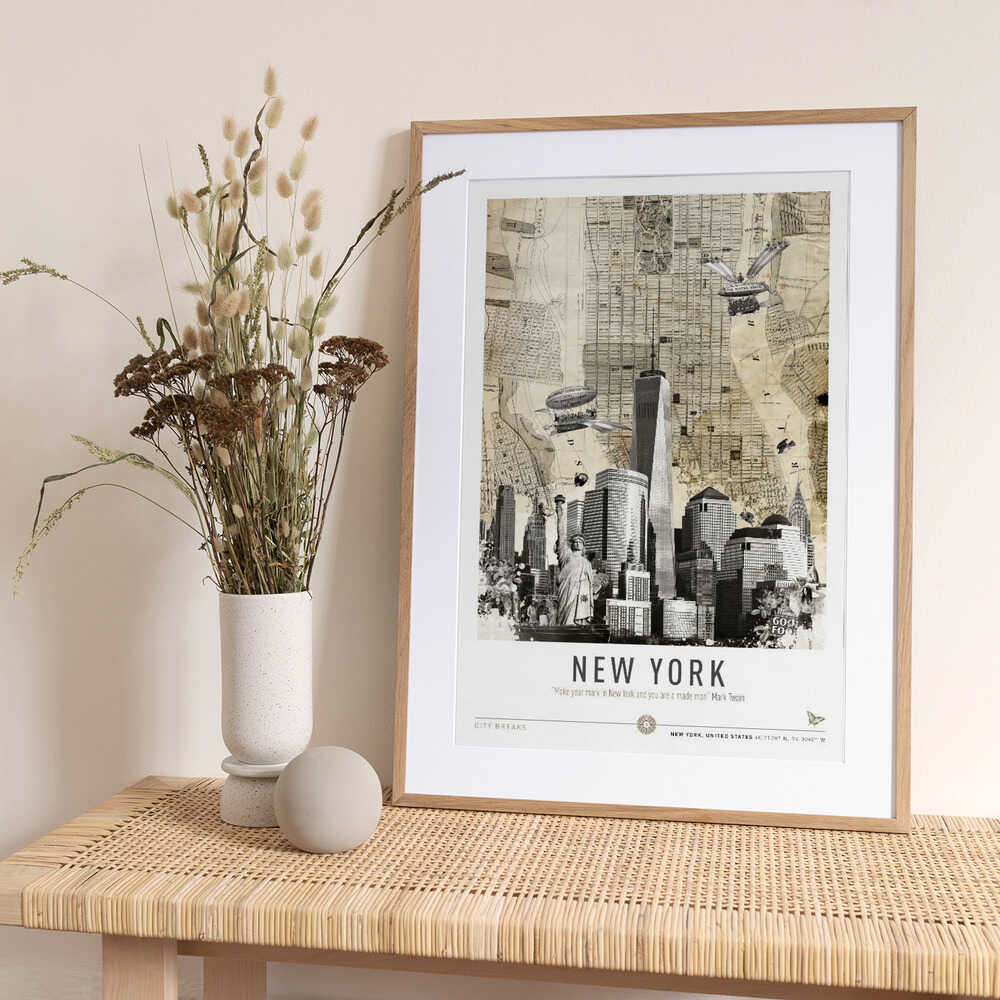 New York (City Breaks) - Art Print by Simon Goggin Travel Poster