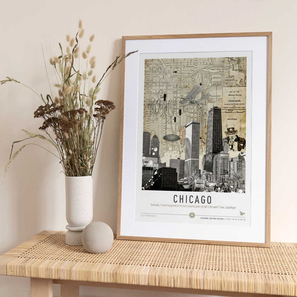 Chicago (City Breaks) - Art Print by Simon Goggin Travel Poster