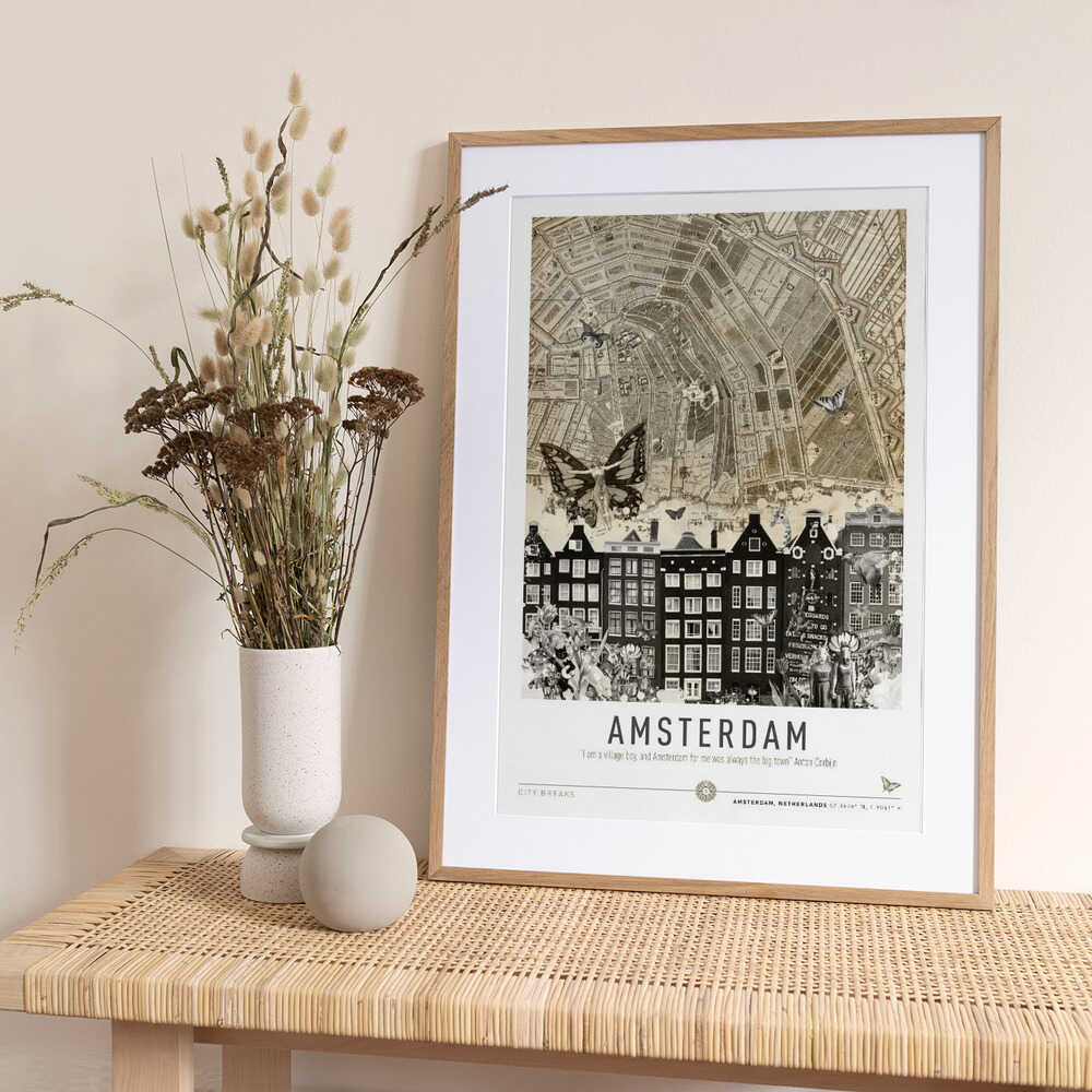 Amsterdam (City Breaks) - Art Print by Simon Goggin Travel Poster