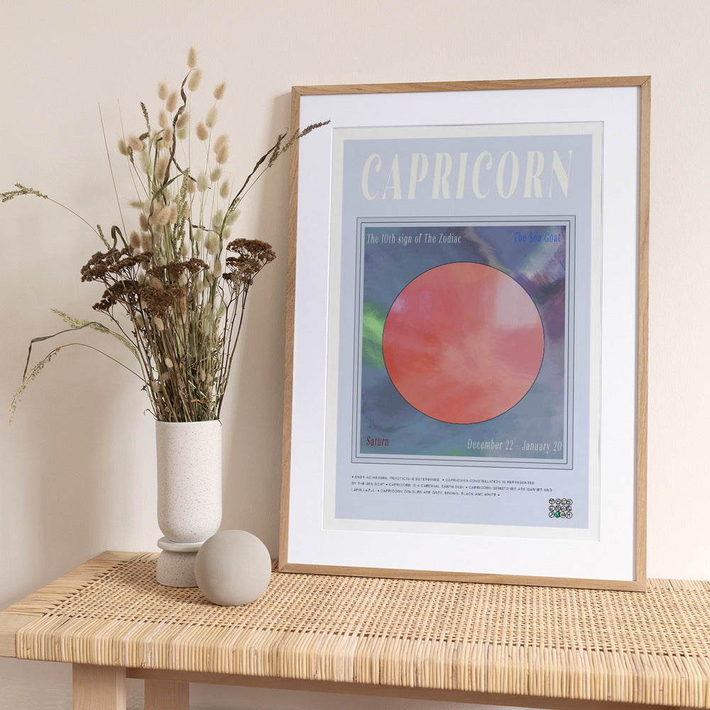 Zodiac Capricorn - Art Print by casa cartissi