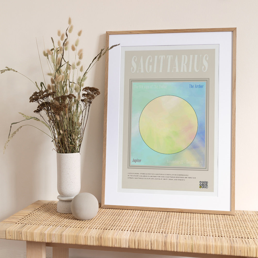 Zodiac Sagittarius - Art Print by casa cartissi