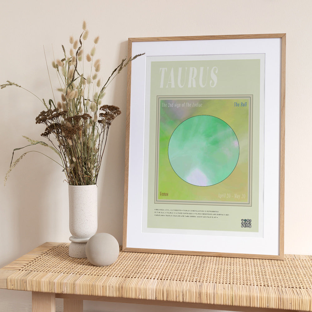 Zodiac Taurus - Art Print by casa cartissi