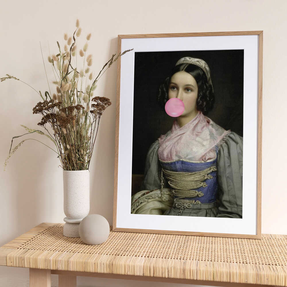 Bubble Gum Portrait - Art Print by The Art Concept