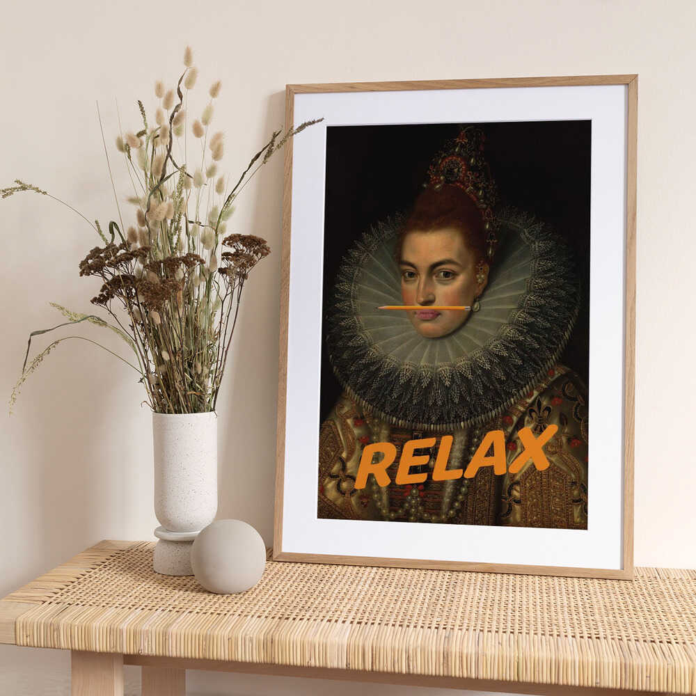 Relax Altered Oil Painting - Art Print by The Art Concept