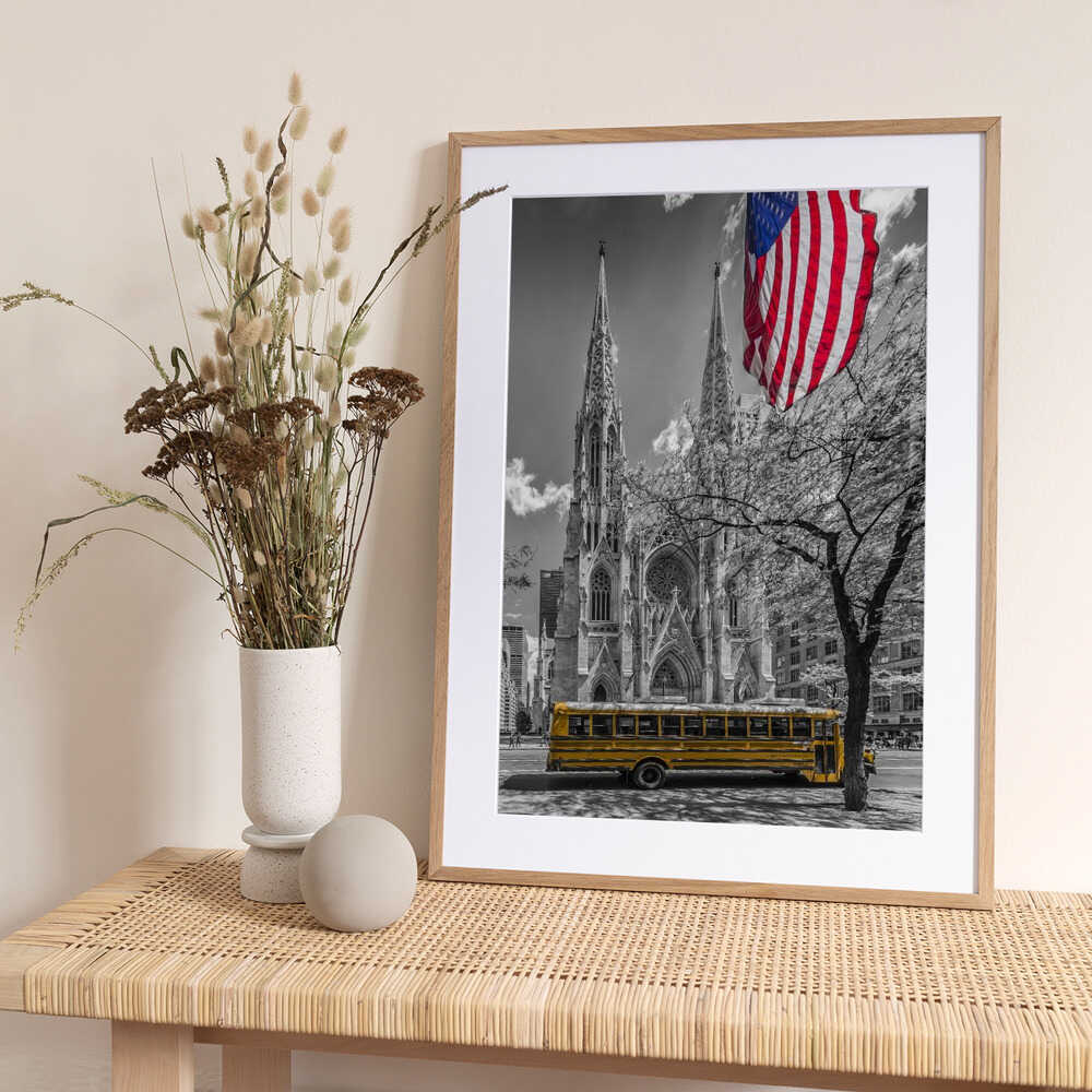 NEW YORK CITY St. Patrick's Cathedral - Art Print by Melanie Viola Travel Poster