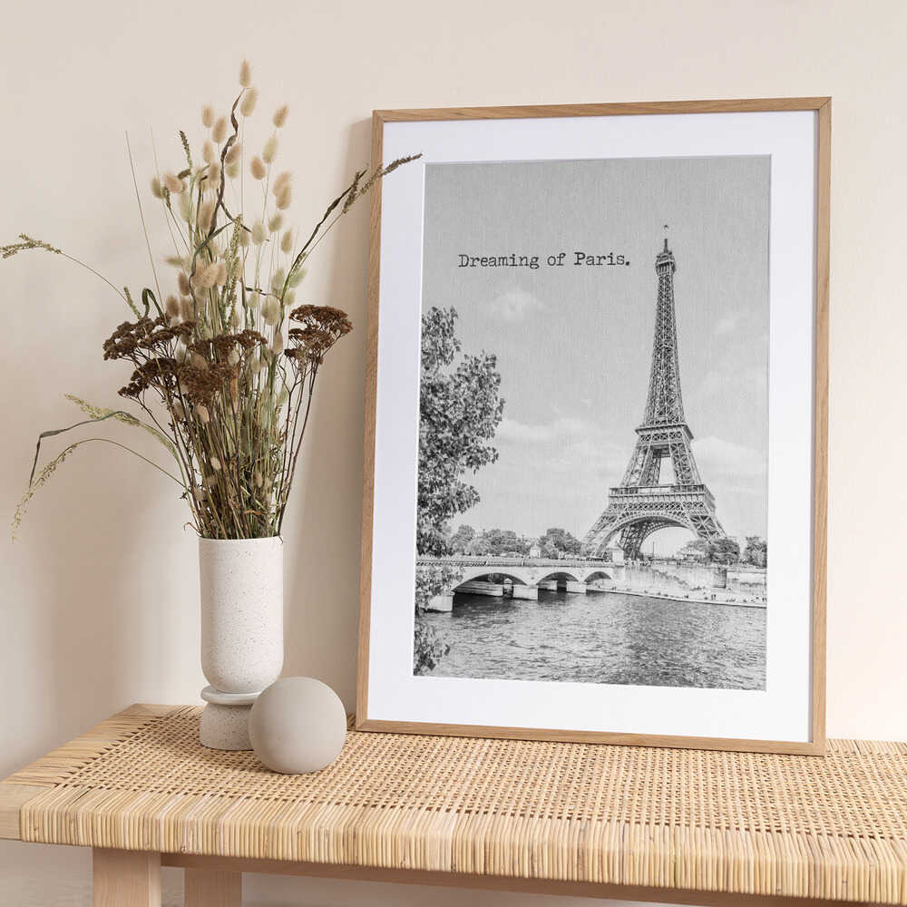 Dreaming of Paris - Art Print by Melanie Viola Travel Poster