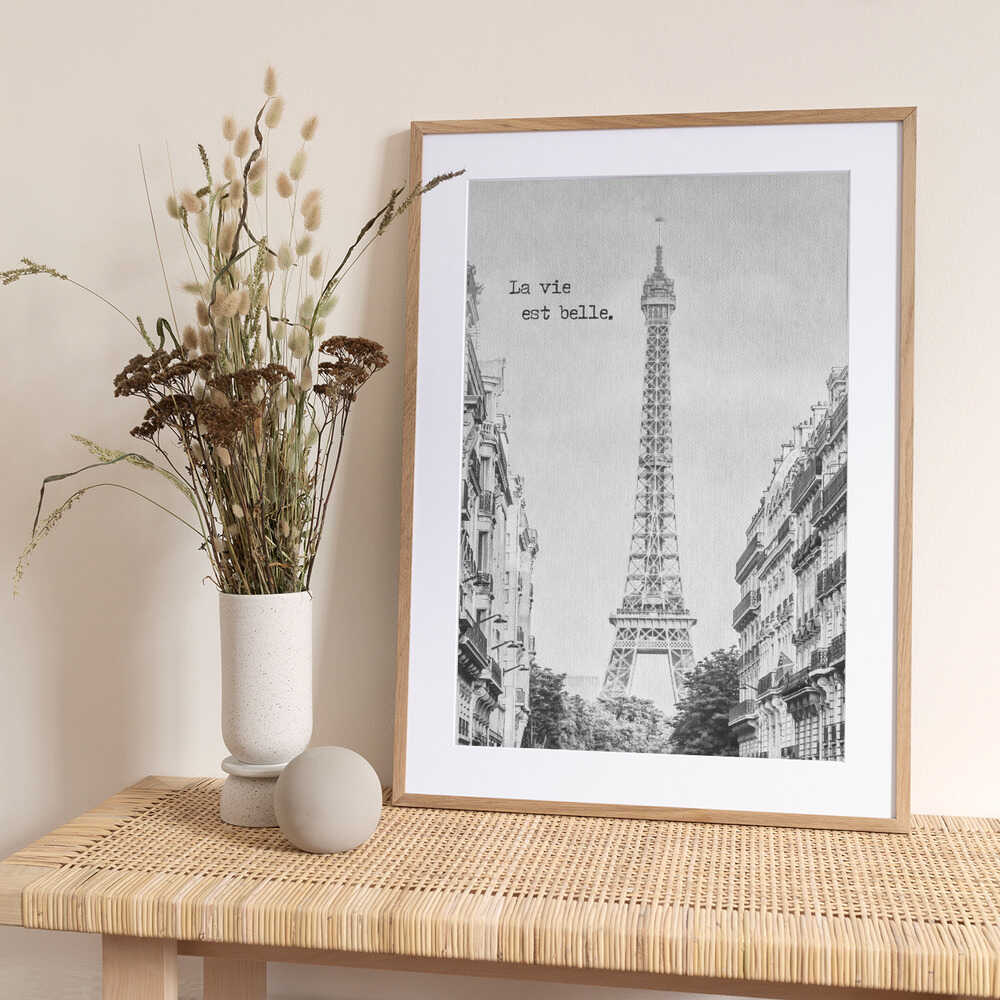 PARIS La vie est belle - Art Print by Melanie Viola Travel Poster