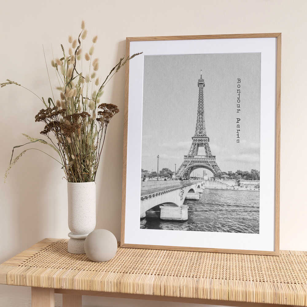 Bonjour Paris - Art Print by Melanie Viola Travel Poster