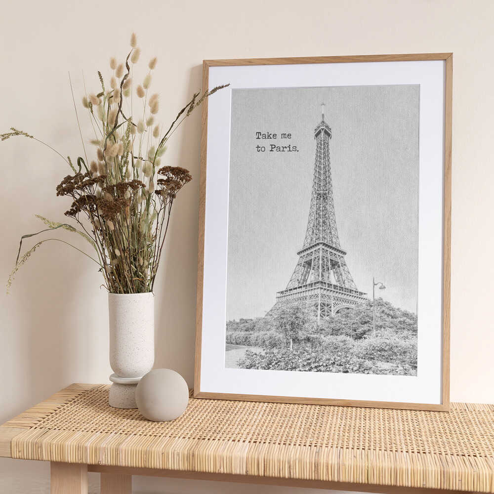 Take me to Paris - Art Print by Melanie Viola Travel Poster