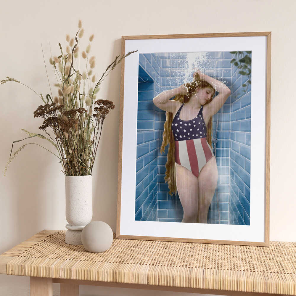 Beauty In Shower - Art Print by Dikhotomy