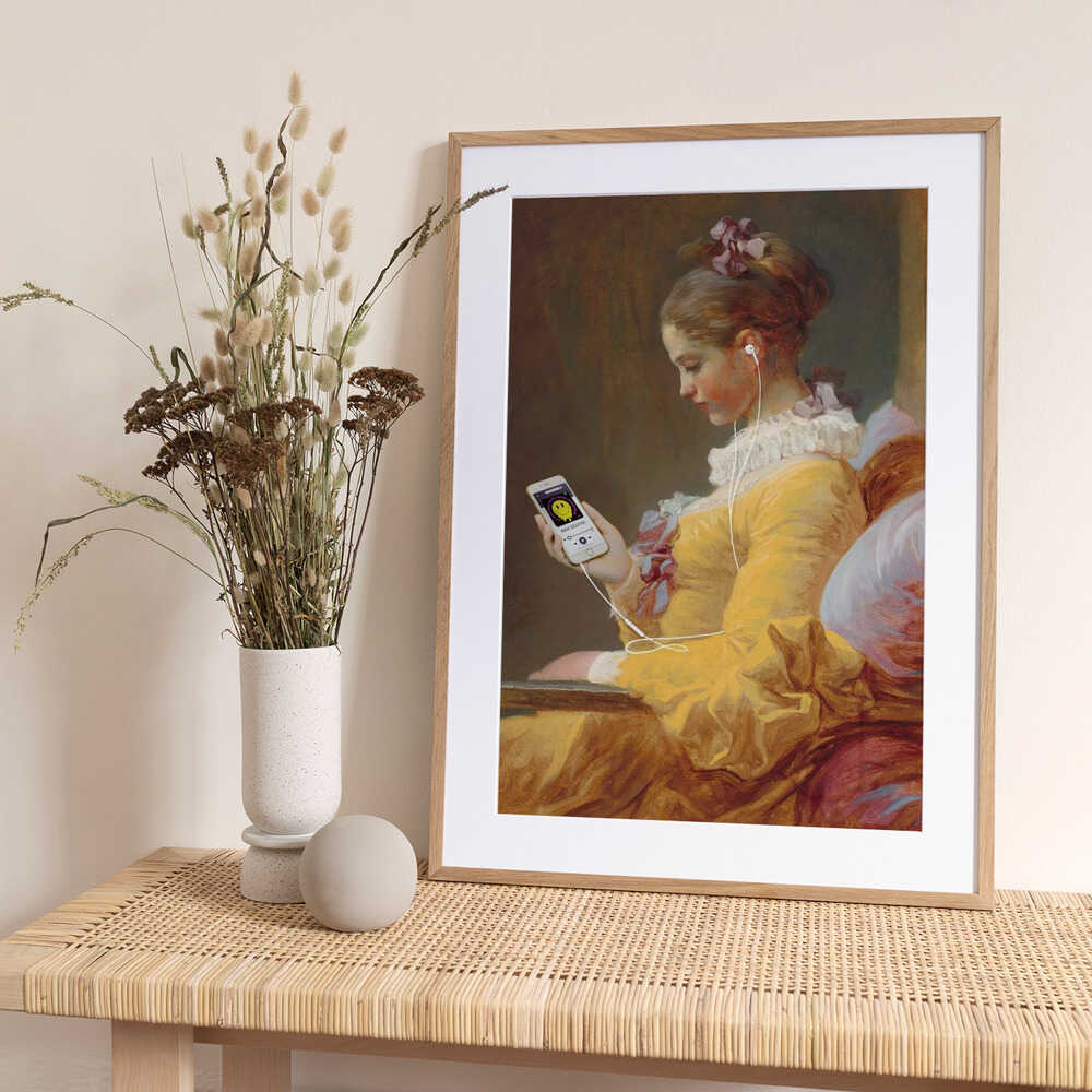 Listening a New Track - Art Print by Dikhotomy