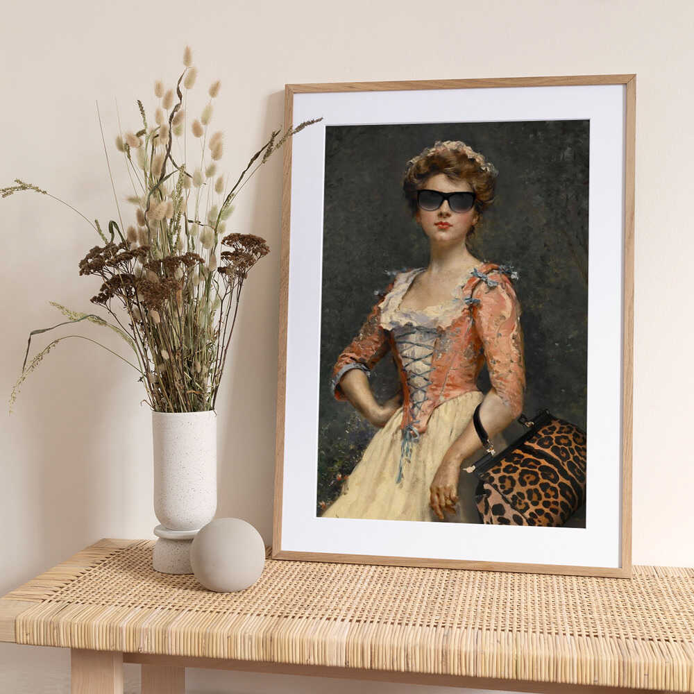 Vintage Chic Girl - Art Print by Dikhotomy