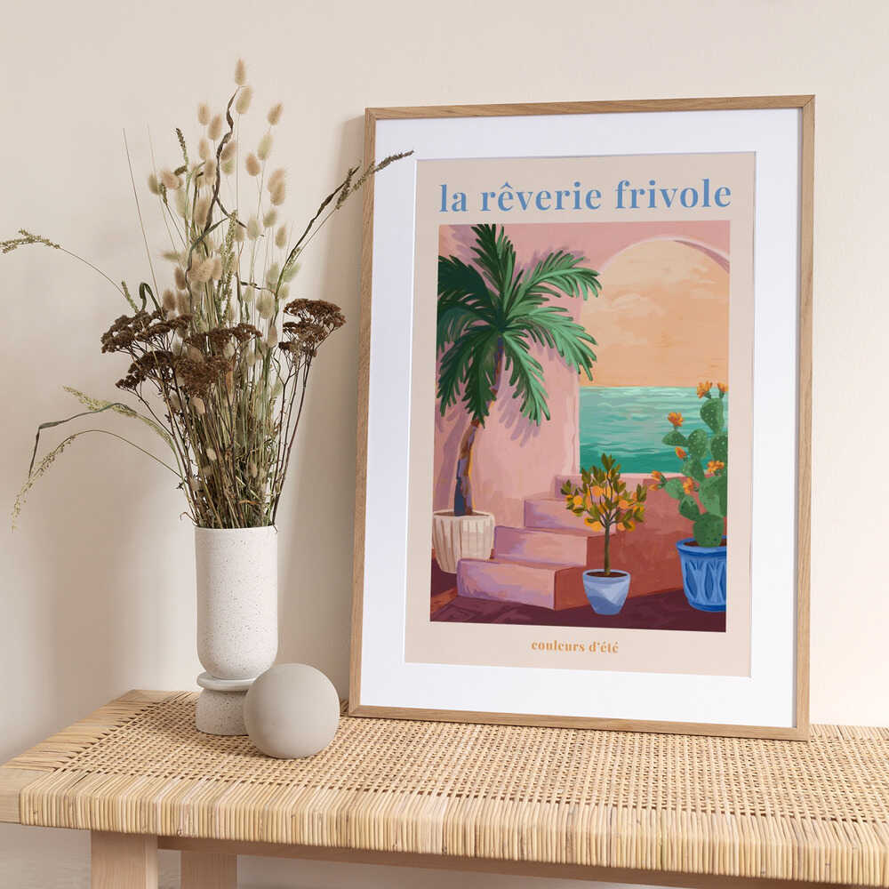 La Rêverie Frivole - Palm - Art Print by Goed Blauw Travel Poster