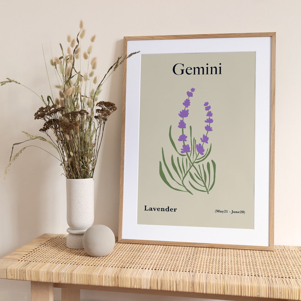 Gemini Lavender - Art Print by Miho Art Studio